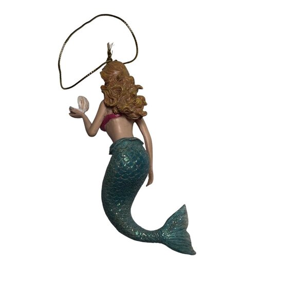 Pier One Mermaid Ornament With Glitter Tail & Seashell - Picture 2 of 3